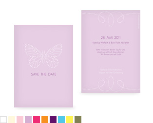 Save-the-Date Karte "Schmetterling"