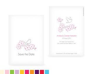 Save-the-Date Karte "Freebird"