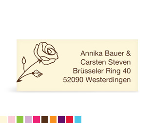 Adressaufkleber "Roses"