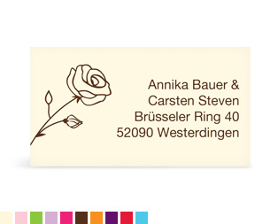 Empfängeraufkleber "Roses"