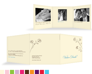 Dankeskarte Hochzeit "Roses"