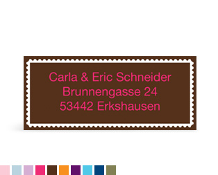 Absenderaufkleber „Briefmarke“
