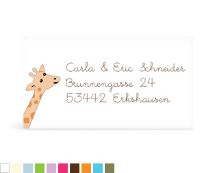 Empfängeraufkleber „Giraffe“