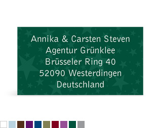 Empfängeraufkleber „Sternbaum“