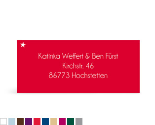 Adressaufkleber „Kristallstern“