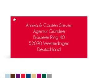 Empfängeraufkleber „Kristallstern“
