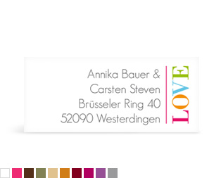 Absenderaufkleber "LOVE"