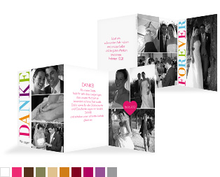 Dankeskarten Hochzeit "LOVE"