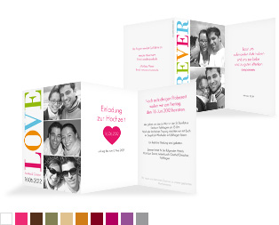 Hochzeitseinladung "LOVE"