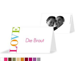 Tischkarten "LOVE"