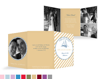 Dankeskarten Hochzeit "Maritim"