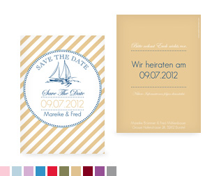 Save-the-Date Karte "Maritim"