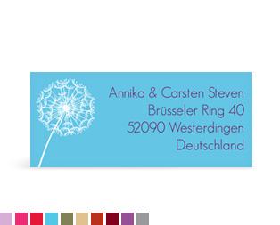 Absenderaufkleber "Pusteblume"