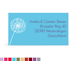 Empfängeraufkleber "Pusteblume"