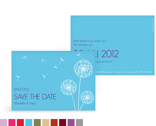 Save-the-Date Karte "Pusteblume"