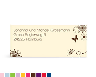 Adressaufkleber "Sternblume"