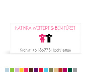 Absenderaufkleber "Mann & Frau"