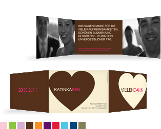 Dankeskarte Hochzeit „Großherzig“