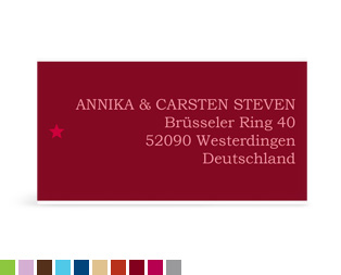 Empfängeraufkleber "Star"