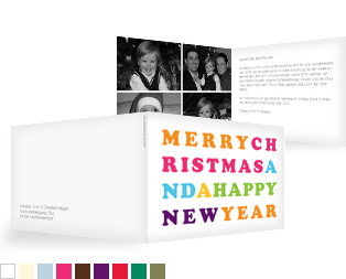 Weihnachtskarte "Merry XMAS"