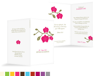 Hochzeitseinladung "Orchidee"