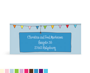 Adressaufkleber "Girlande"