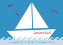 Geburtskarte "Segelboot"