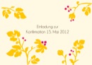 Konfirmationseinladung "Blattzart"