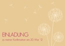 Konfirmationseinladung "Pusteblume"