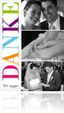 Dankeskarten Hochzeit "LOVE"