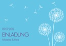 Einladungskarte Hochzeit "Pusteblume"