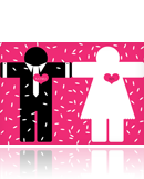 Hochzeitseinladung „Mann & Frau“