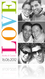Hochzeitseinladung "LOVE"