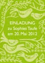 Taufeinladung “Birdsong“