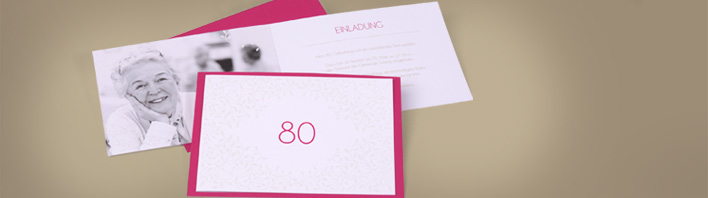 Einladung zum 80. Geburtstag: Einladungskarten gestalten