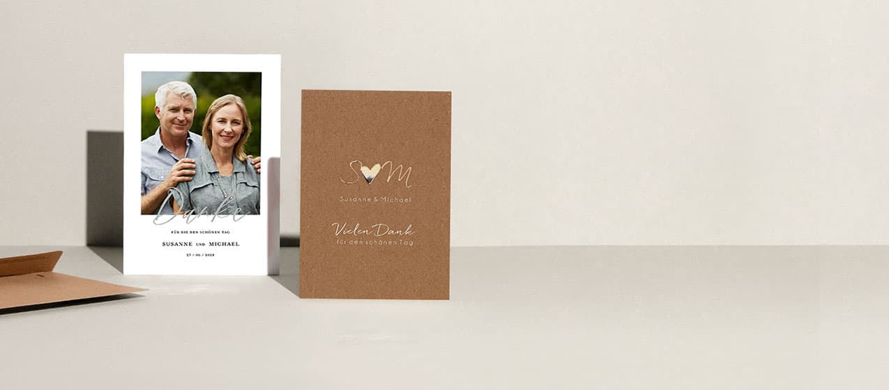 Silberhochzeit: Karten mit hochwertigem & individuellen Druck