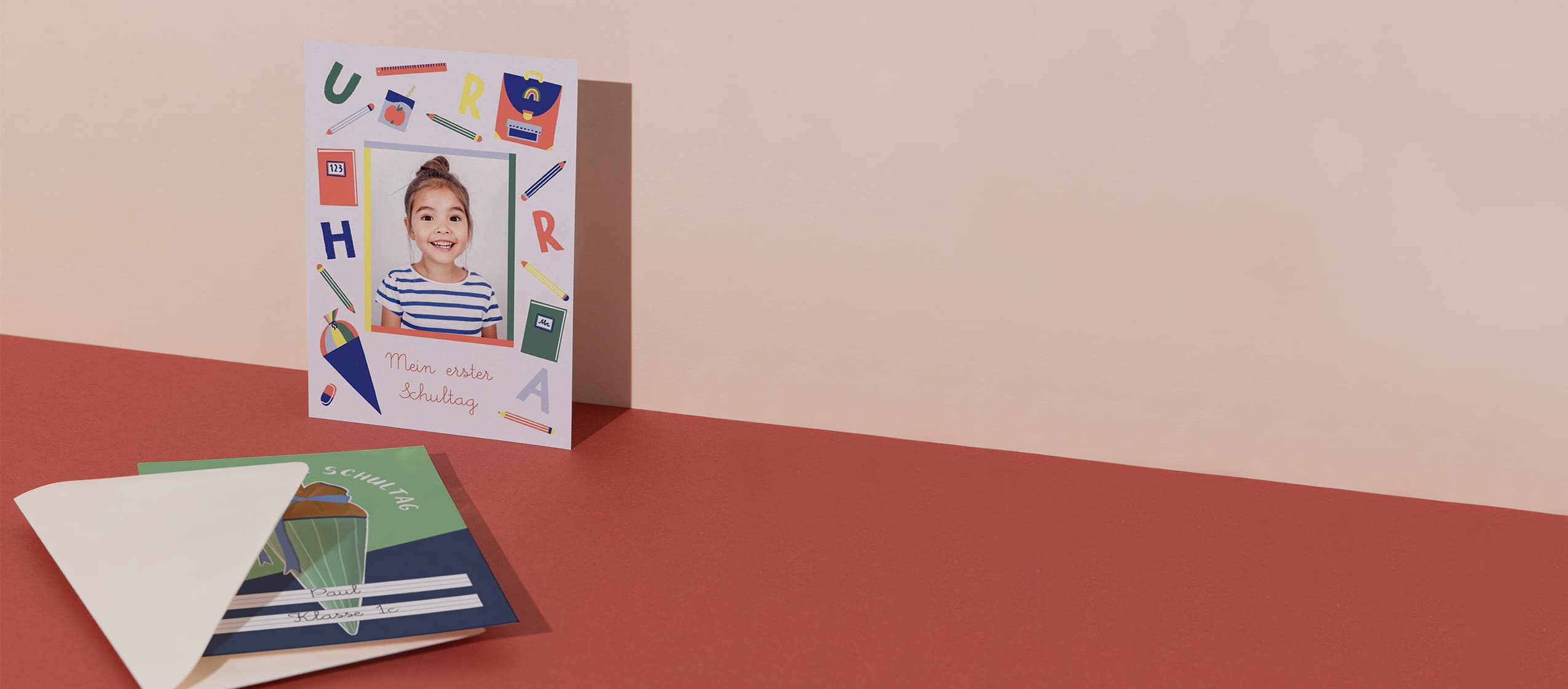 Einschulungskarten in verschiedenen Designs