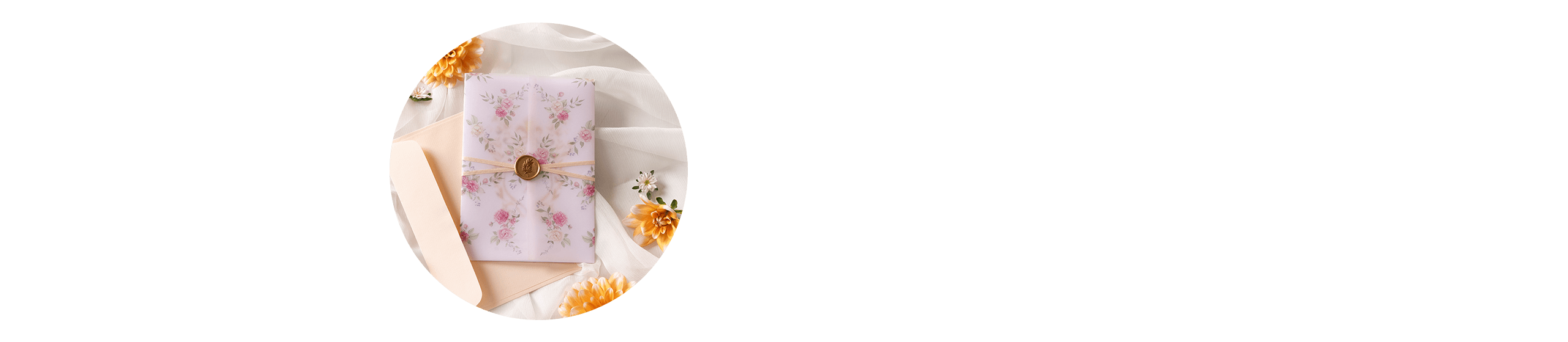 Hochzeitseinladungen mit orangen Blumen