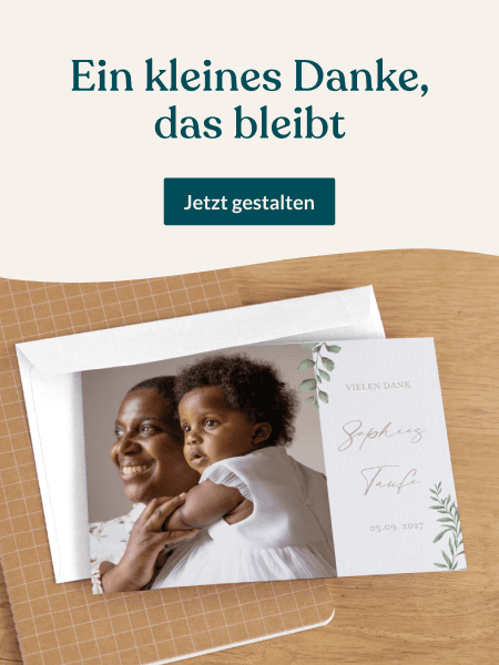 Dankeskarten zur Taufe