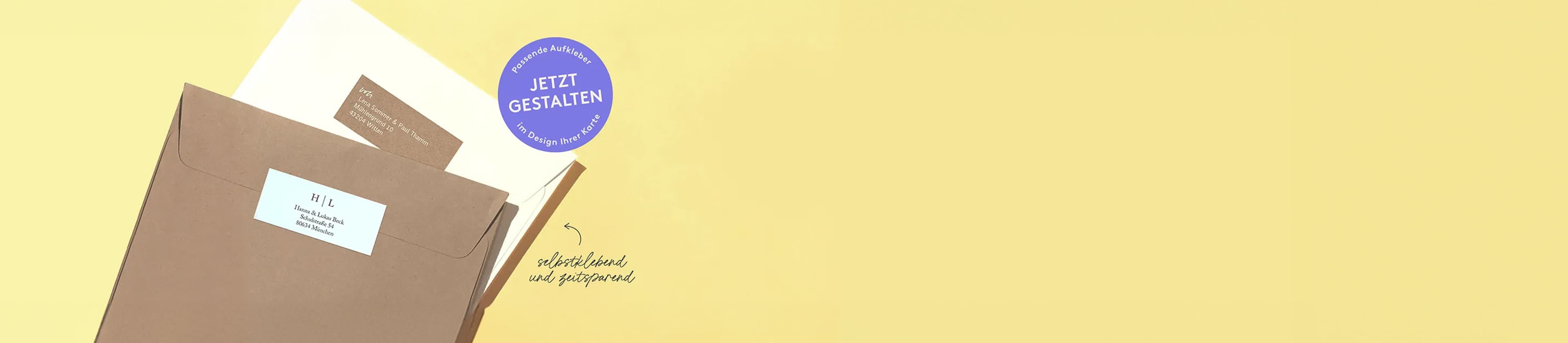Banner Absenderaufkleber Hochzeit