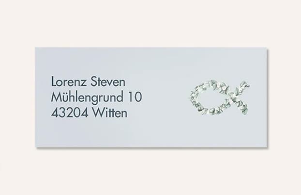 Absenderaufkleber für Kommunion und Konfirmation