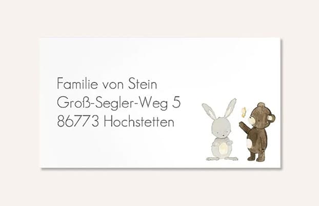 Empfängeraufkleber Geburt