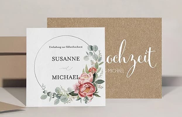Einladungen Silberhochzeit