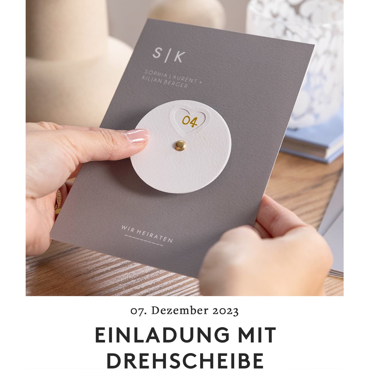 DIY-Einladung mit Drehsscheibe