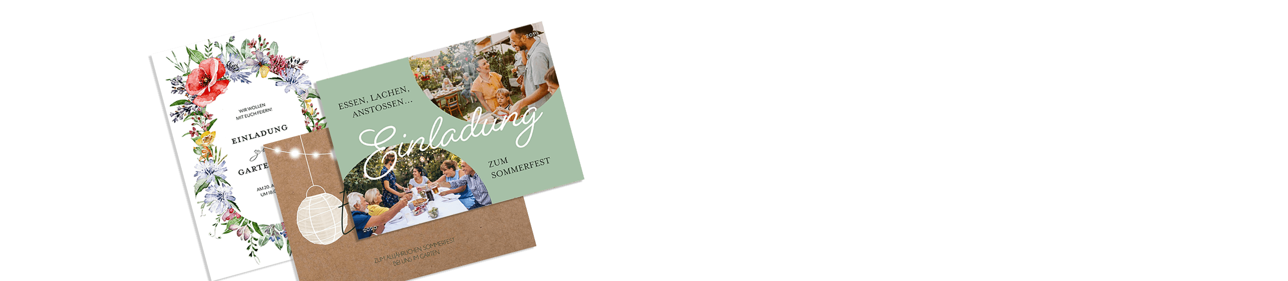 Einladungen zum Sommerfest der Firma