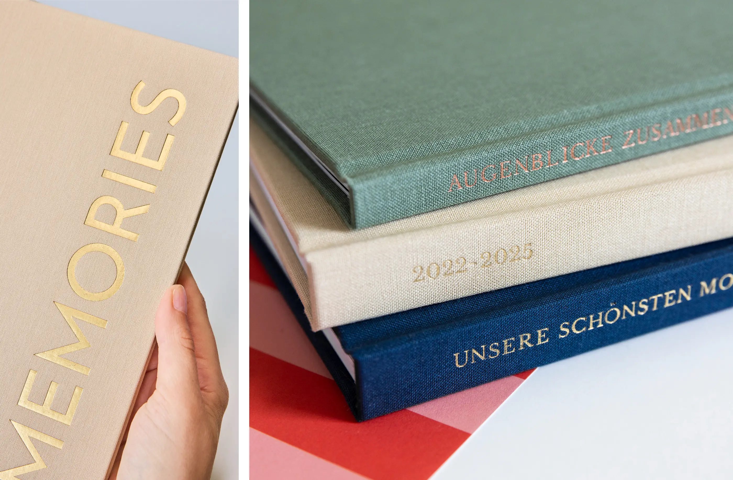 Fotobücher mit Stoffeinband in bester Qualität