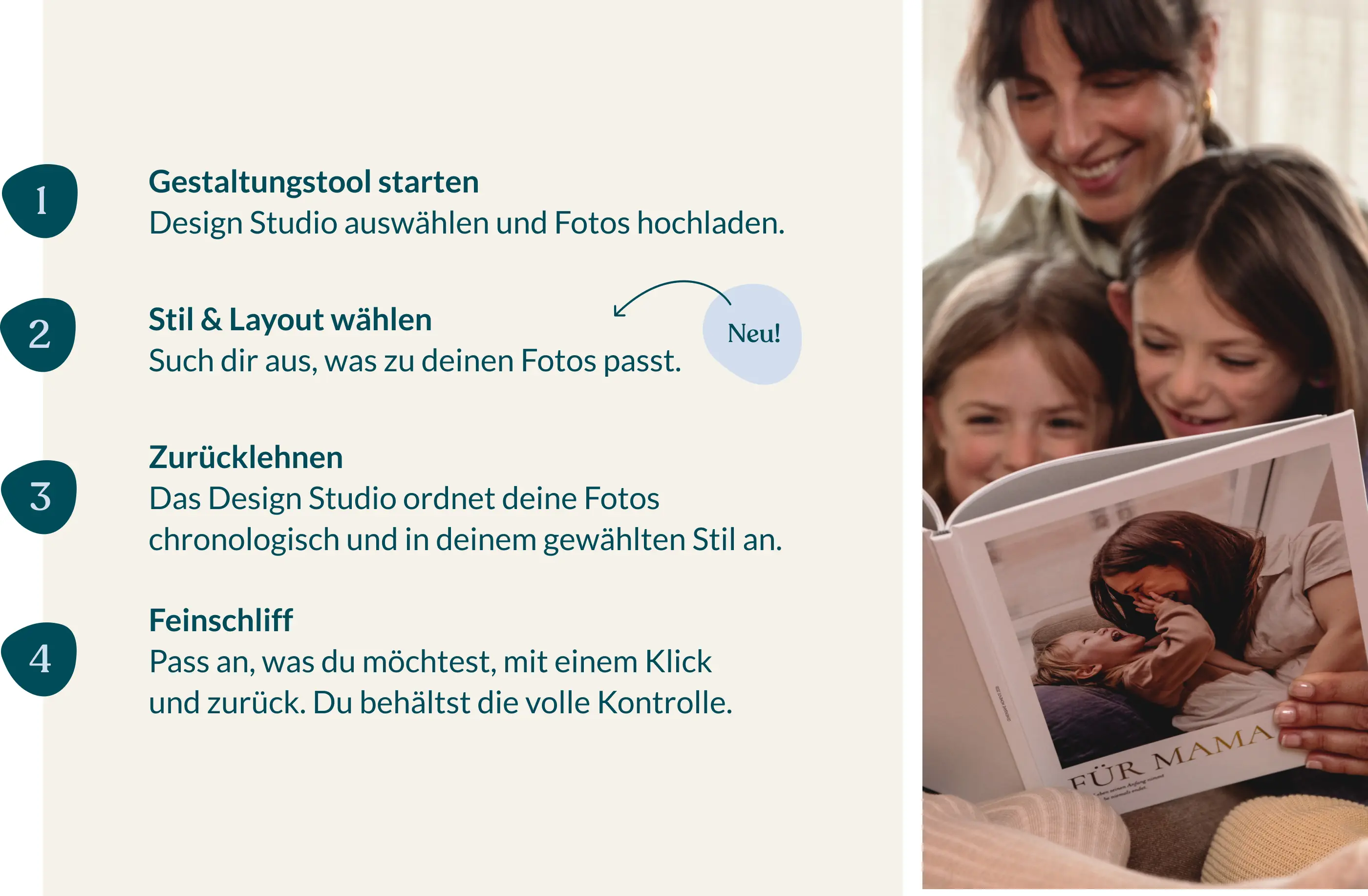 Design Studio: in 4 Schritten zum Fotobuch