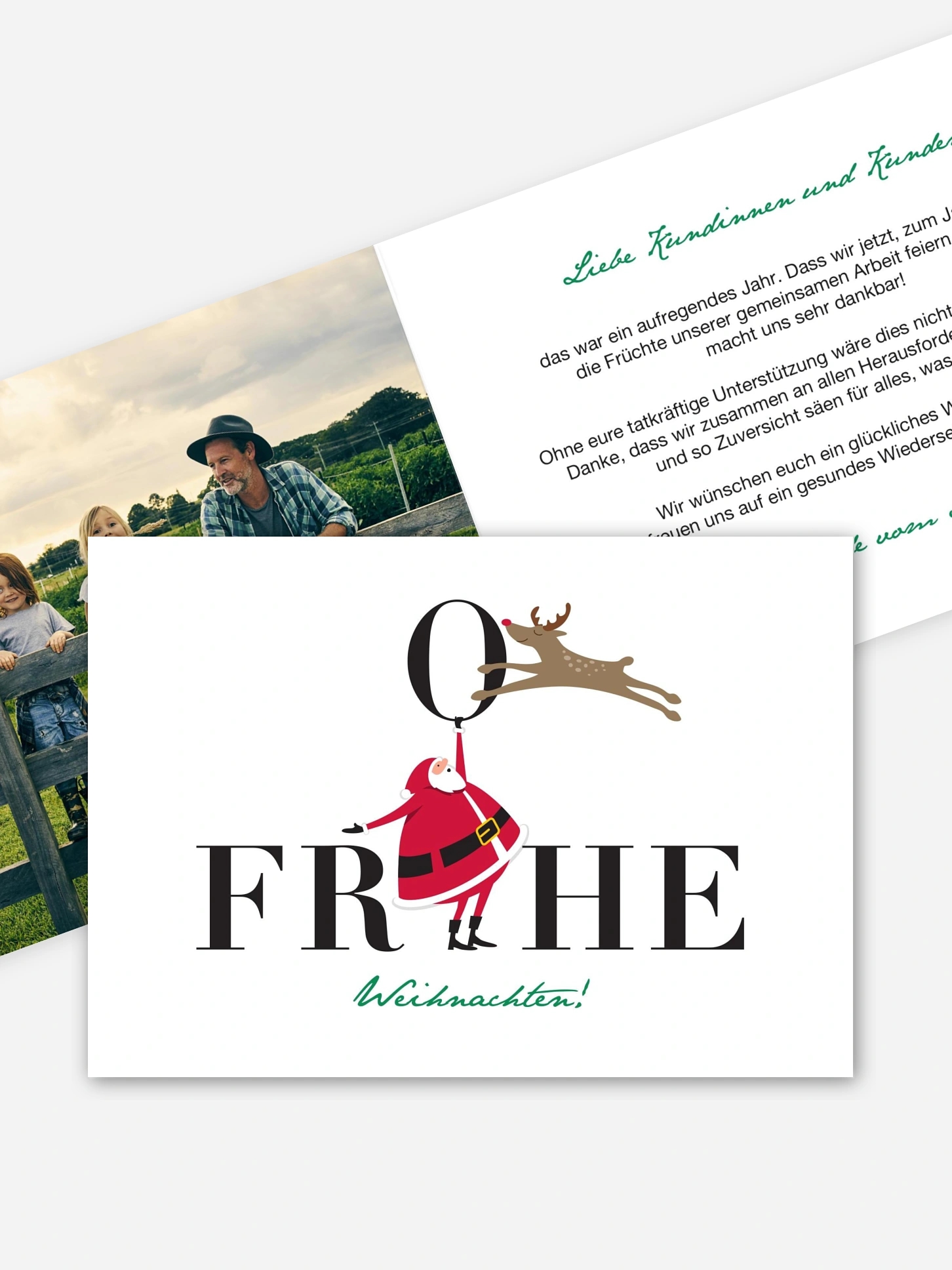 Geschäftliche Weihnachtskarte Weihnachtserfolg