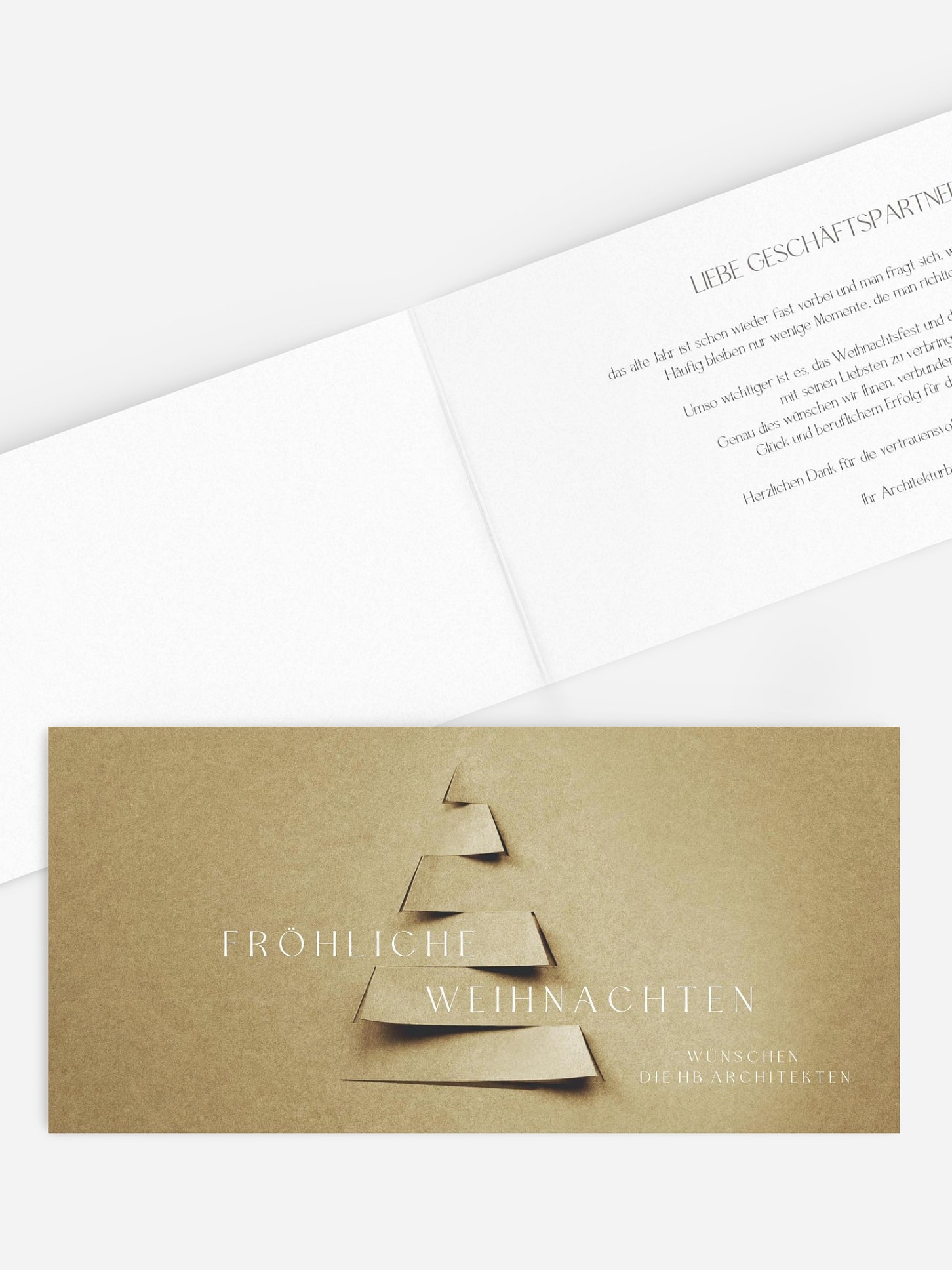 Geschäftliche Weihnachtskarte Elegant Tree