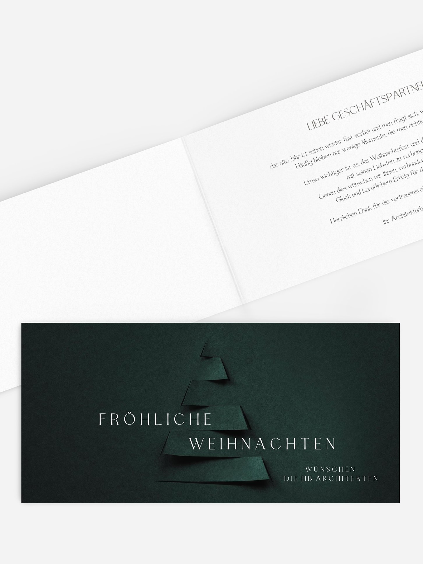 Geschäftliche Weihnachtskarte Elegant Tree